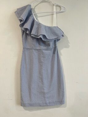 j crew one shoulder eyelet dress J CREW ONE SHOULDER EYELET BLACK DRESS sz 12